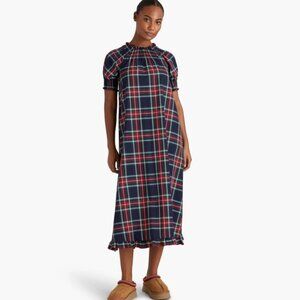 NWOT Hill House Home Caroline Nap Dress Navy Red Tartan M